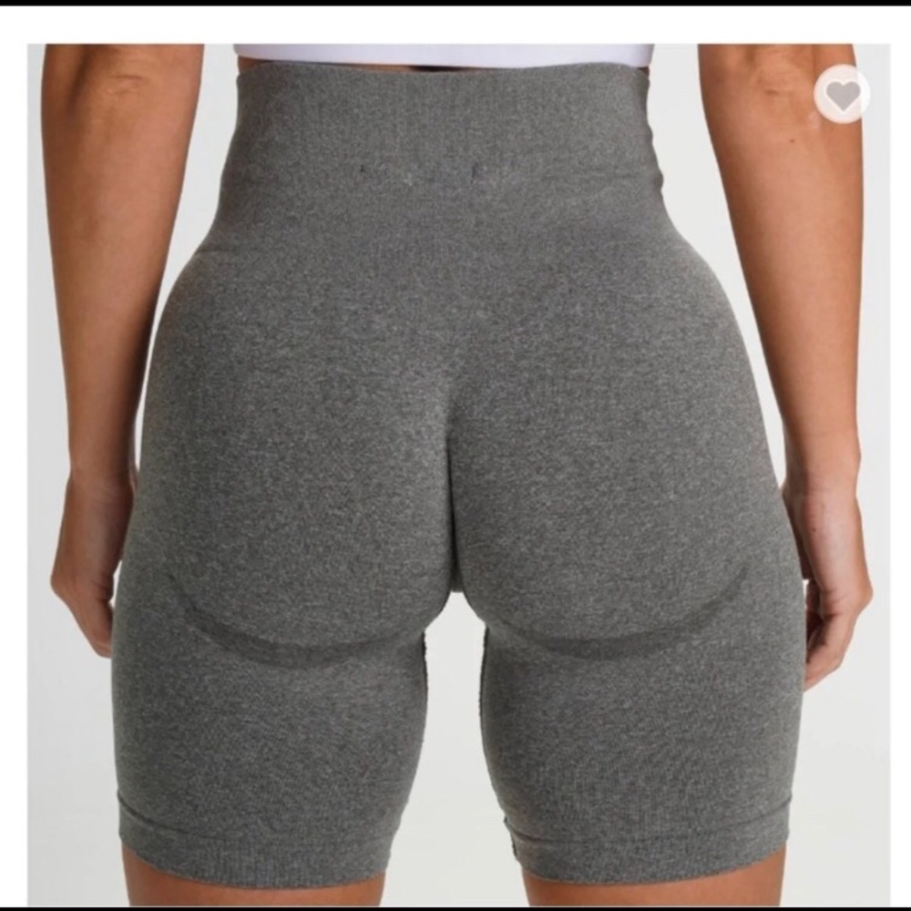 Gray seamless Contouring Biker Shorts